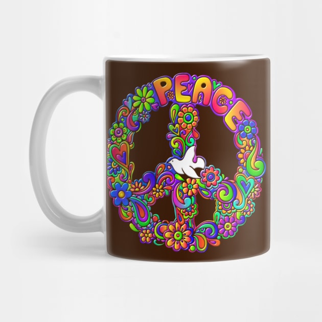 Hippie Flower Power Peace Sign by AlondraHanley